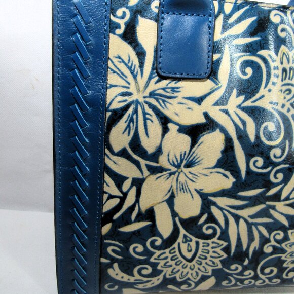 RARE PATRICIA NASH BLUE FLORAL CURRY TOTE BAG, + SHOULDER STRAP, DUST BAG +  COA - Picture 4 of 16
